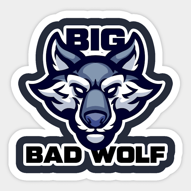 BIG BAD WOLF Sticker by The Lucid Frog